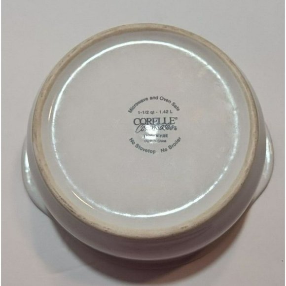 White Corelle Coordinates Stoneware Cassarole 1.5Qt 1.42L NO LID - Picture 6 of 9